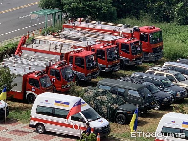 ▲台灣救護車到烏克蘭前線搶救傷患。（圖／白璨榮提供）