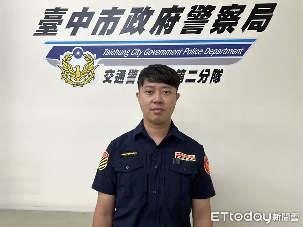 ▲▼台中市第二警分局員警邱智煒。（圖／記者許權毅翻攝）