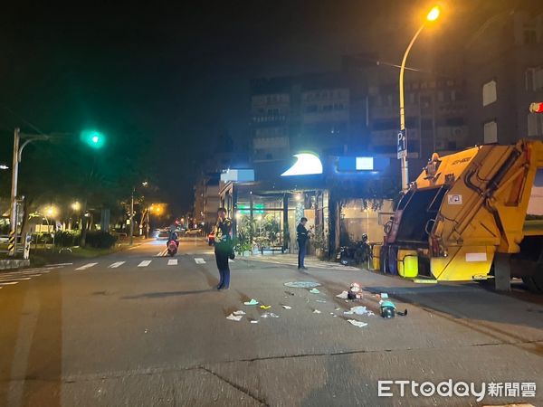 ▲▼快訊／宜蘭垃圾車與機車發生碰撞　女騎士臟器外露亡。（圖／記者游芳男翻攝）