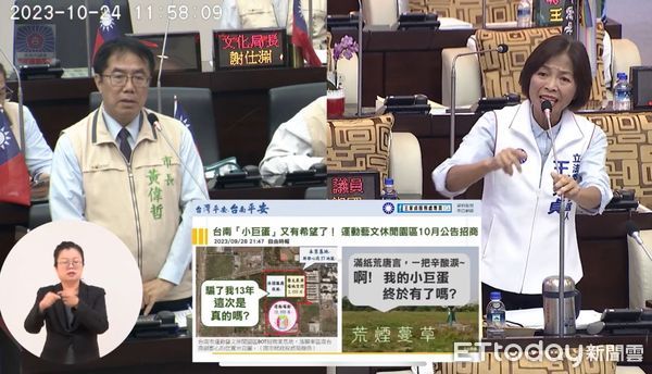 ▲台南市議員王家貞關心流感疫苗民眾施打權益及「小巨蛋」建設問題。（圖／記者林東良翻攝，下同）