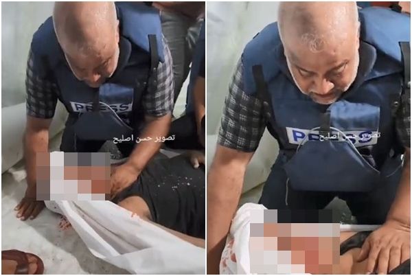 ▲▼半島電視台加薩分社社長達杜（Wael Dahdouh）老婆小孩被轟炸身亡。（圖／翻攝自X）