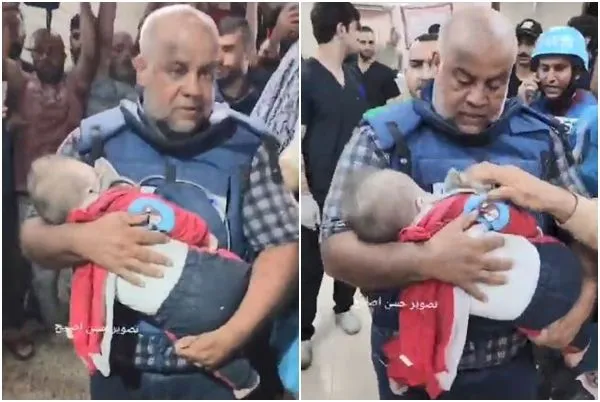 ▲▼半島電視台加薩分社社長達杜（Wael Dahdouh）老婆小孩被轟炸身亡。（圖／翻攝自X）