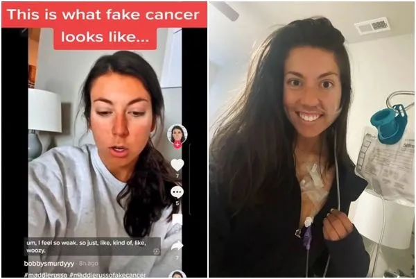 ▲▼美國愛荷華州的女大生盧索在TikTok上謊稱罹癌，詐取約新台幣120萬元。（圖／翻攝自TikTok、GoFundMe）