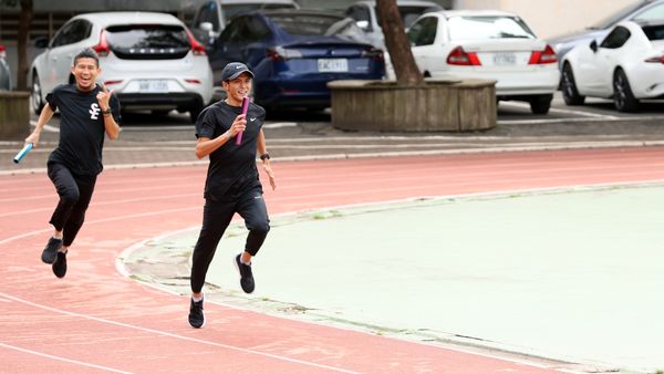 ▲大迫傑第3度訪台，前進校園訓練年輕選手。（圖／EKIDEN SPORTS 提供）