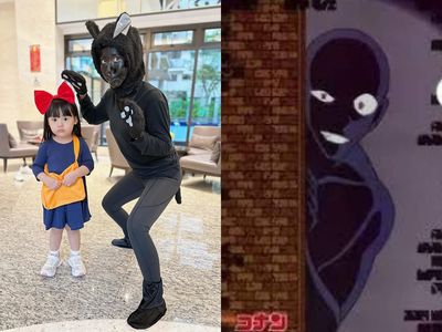 潔哥萬聖節扮黑貓吉吉! 網錯認「柯南黑衣男」還讚:一模一樣