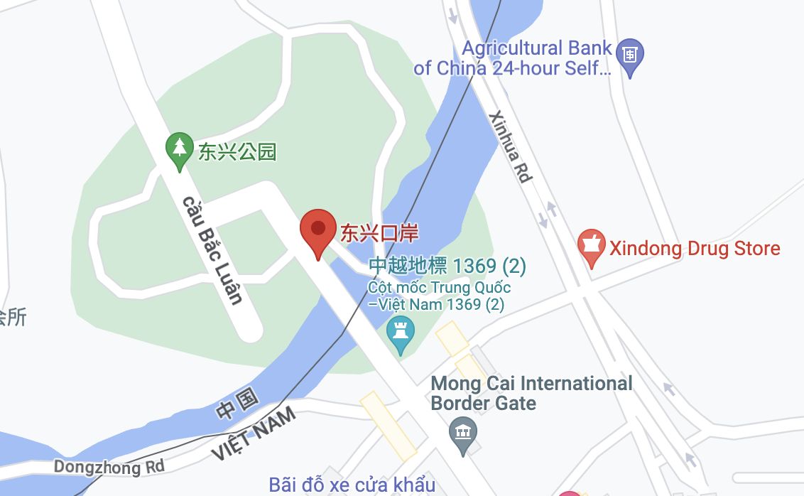 ▲▼東興口岸地理位置。（圖／翻攝自GoogleMap）