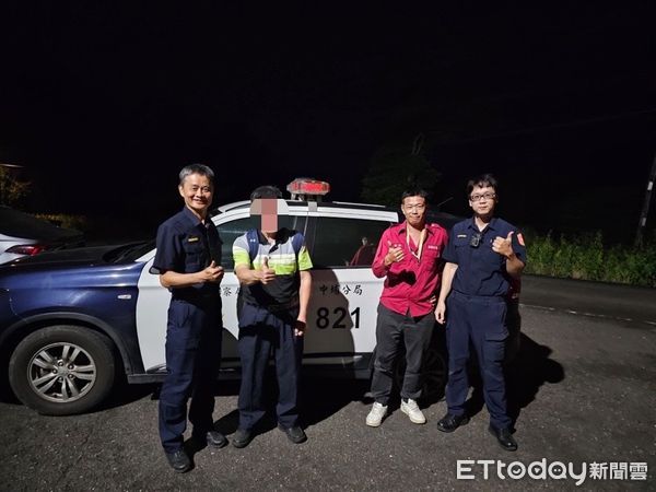 ▲▼ 居家照護返程迷航大埔山頂 警方急救援  。（圖／中埔分局提供）