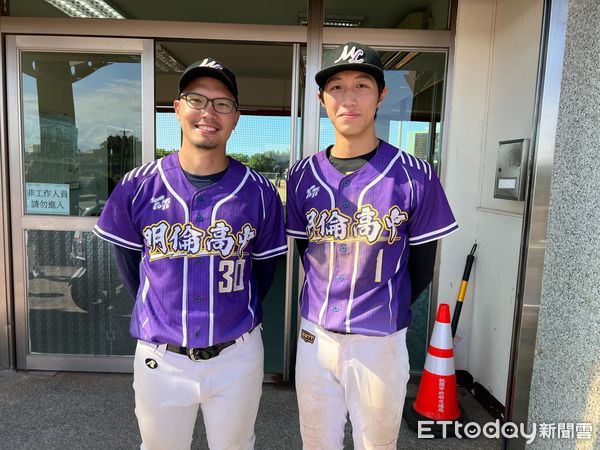 ▲明倫高中晉黑豹旗32強，選手林展毅、教練林昇翰。（圖／記者簡名杉攝）