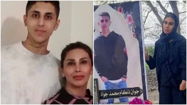 ▲▼伊朗青年參與反政府示威遭射殺，母親亞茲達尼（Mahsa Yazdani）在社群媒體發文譴責政府被判13年有期徒刑。（圖／翻攝X@ICHRI）