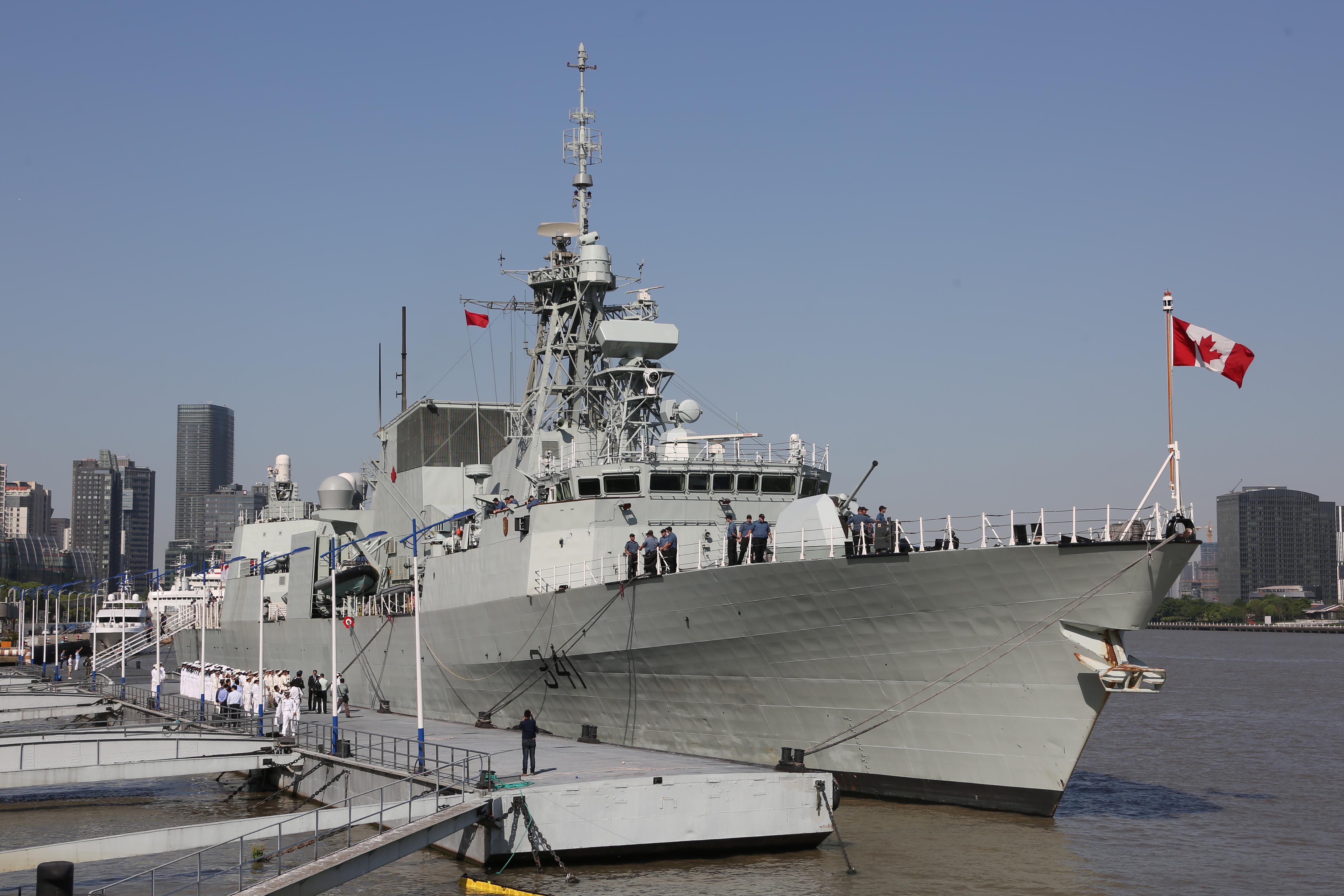 ▲▼2017年，加拿大皇家海軍渥太華號（HMCS Ottawa）抵達上海，開始為期7天的訪問。（圖／路透）