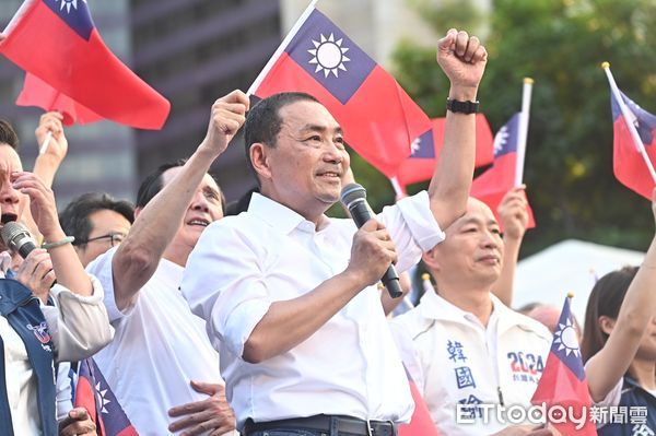 ▲▼國民黨總統暨立委台北競總成立誓師大會，總統候選人侯友宜演講。（圖／記者李毓康攝）