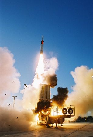 ▲▼以色列飛箭-2（Arrow-2）飛彈系統。（圖／翻攝自臉書／以色列國防部משרד הביטחון ）