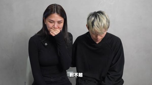 ▲湯宇、蕾菈7日晚間發出道歉影片。（圖／翻攝自臉書／蕾菈 Lyla）