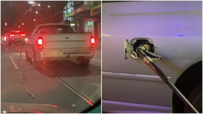 澳洲駕駛「油槍連油管地上拖」　開車上路被提醒一臉懵...網看傻眼