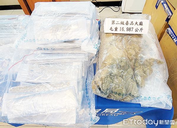 ▲航警局今年8月會同關務署查獲從泰國闖關入境的大象托套包，開箱查出夾藏二級毒品大麻近17公斤，市價逾3000萬元。（圖／記者沈繼昌翻攝）