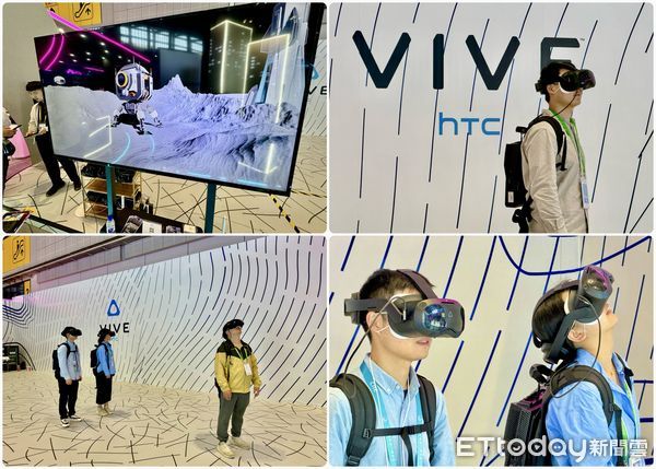 ▲將給太空人使用的VR一體機-HTC VIVE Focus 3，它的同款產品在進博會上提前所有觀眾先睹為快。（圖／記者趙禕攝）