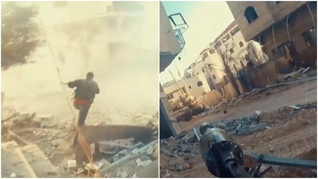 ▲▼哈瑪斯公布戰士密錄器影片，宣稱11月初在加薩市與以色列國防軍發生激烈巷戰。（圖／翻攝X）