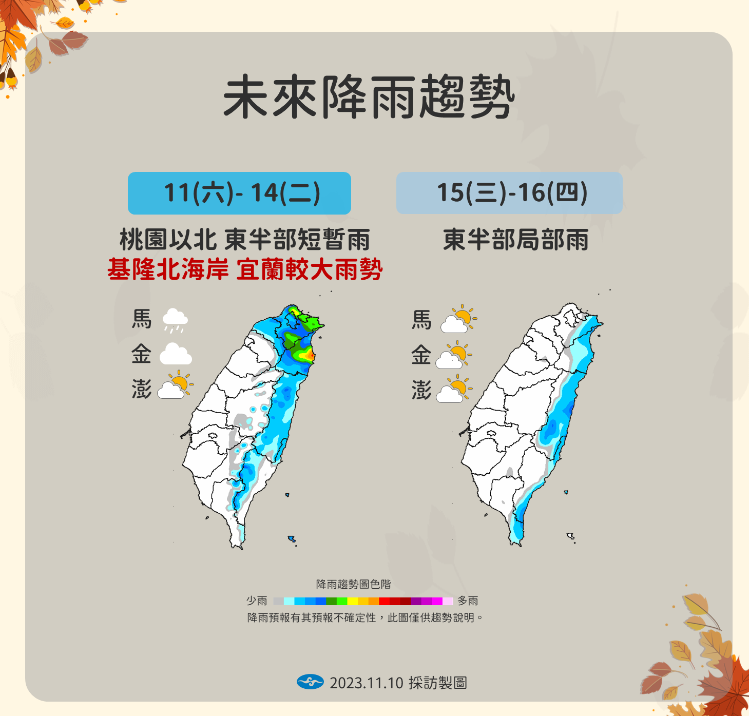 ▲▼未來一周天氣趨勢。（圖／氣象署）