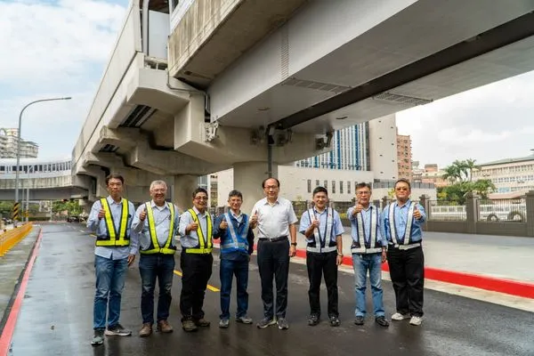 捷運新和國小站旁東側、南側新闢道路啟用通往雙北更便捷（圖／新北市政府捷運工程局提供）