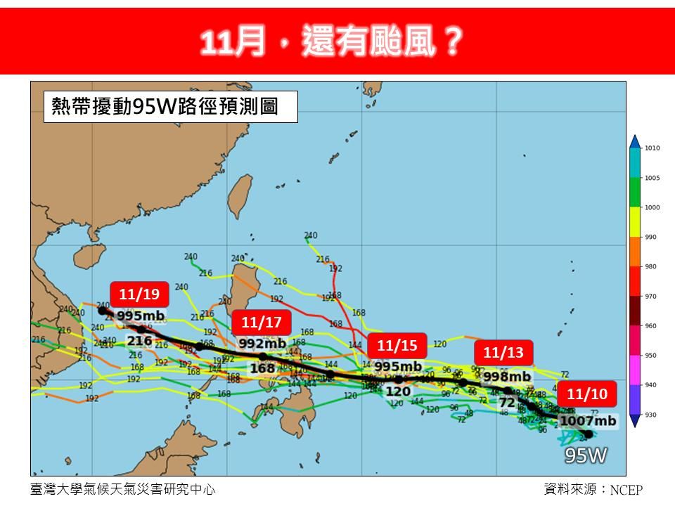▲▼11月還有颱風生成機會，路徑朝菲律賓前進。（圖／林老師氣象站）