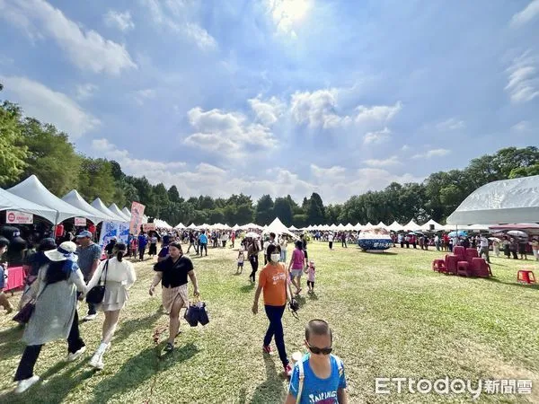 ▲2023雲林滷肉飯節今日在古坑綠色隧道飄香辦理。（圖／記者蔡佩旻攝）