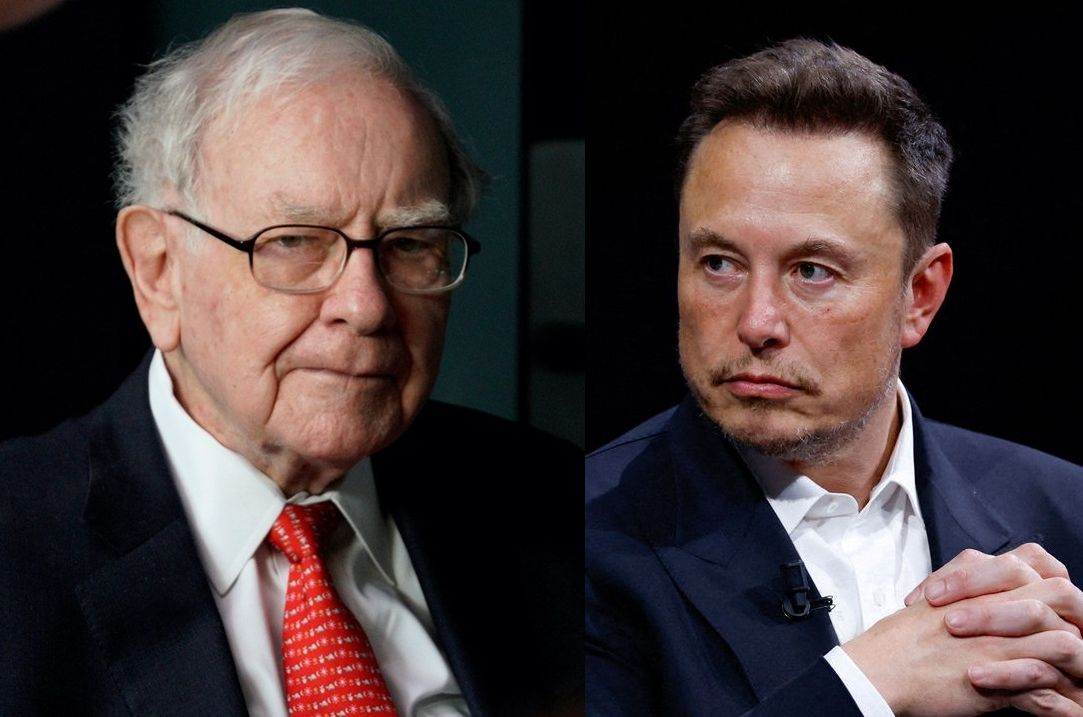 ▲馬斯克（Elon Musk）說「股神」巴菲特（Warren Buffett）若15年前投資特斯拉，現在就賺翻了。（圖／路透社）