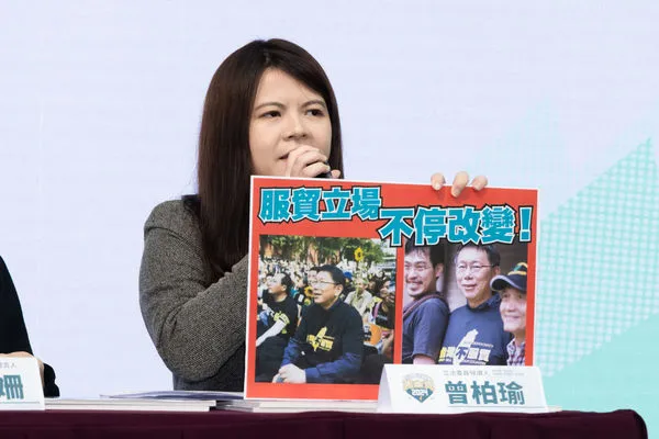 ▲▼賴清德競選總部發言人戴瑋姍、立委參選人吳沛憶、曾柏瑜今天上午共同在賴清德全國競選總部舉行記者會。（圖／賴清德競選辦公室提供）