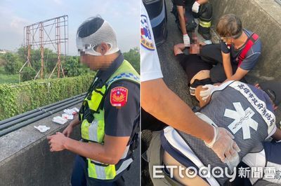 國道警巡邏見爆胎　上前關心驚覺「是通緝犯」！爆發衝突3人掛彩