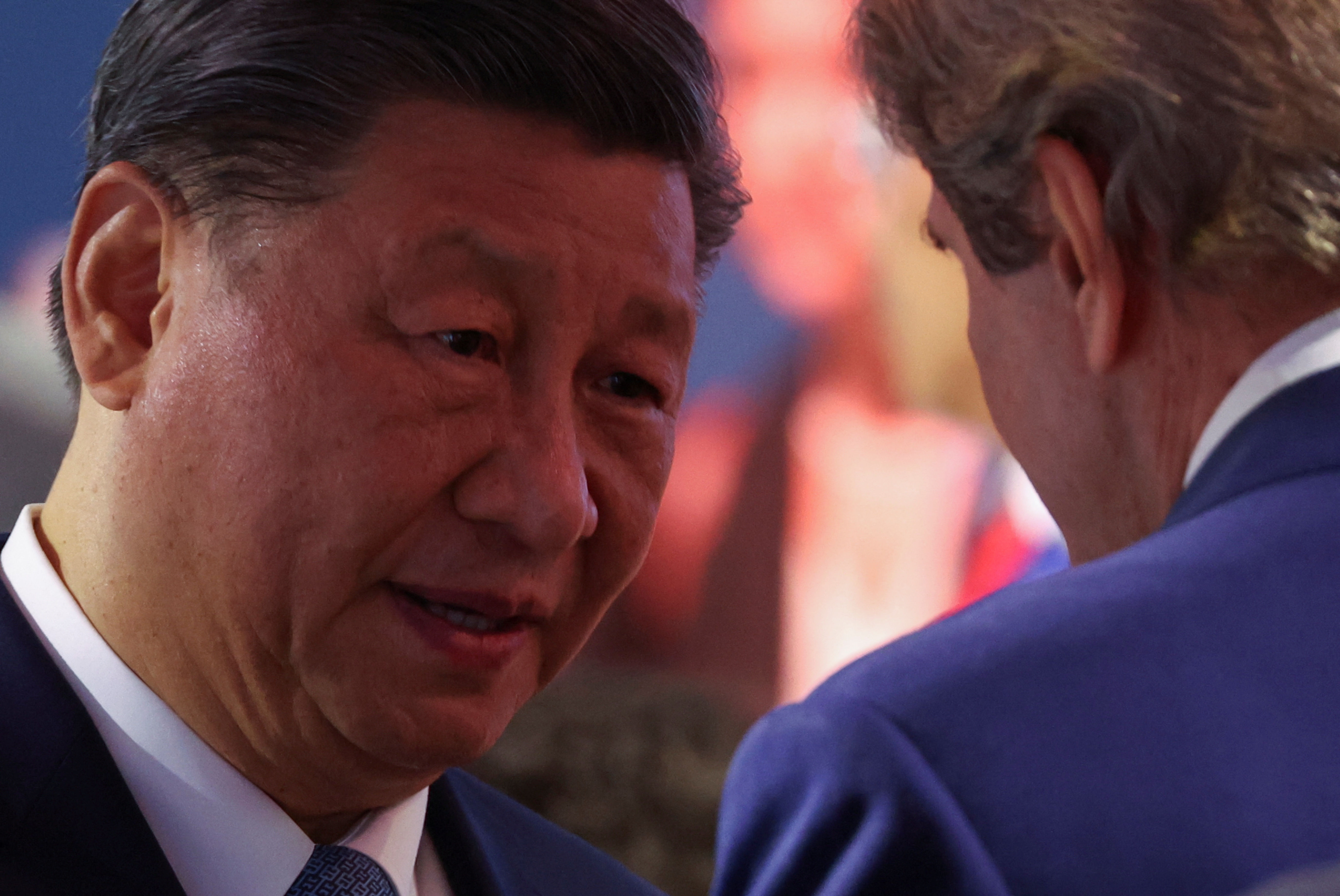▲▼ 中國國家習近平與美國氣候特使凱瑞（John Kerry）、韓國總統尹錫悅互動。（圖／路透）