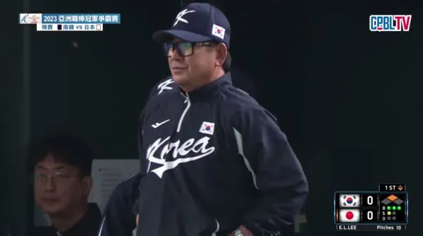 ▲韓國總教練柳仲逸。（圖／截自CPBL TV）