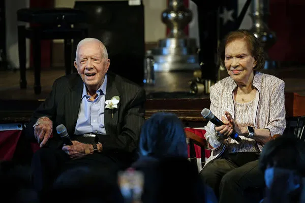 ▲▼美國前總統卡特（Jimmy Carter）與夫人羅莎琳（Rosalynn Carter）。（圖／達志影像／美聯社）