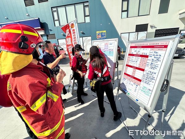 ▲台南市消防局第七大隊， 21日與全聯福利中心及健身工廠，共同辦理搶救暨大傷演練，加強員工初期應變作為，提升火災搶救能力。（圖／記者林東良翻攝，下同）