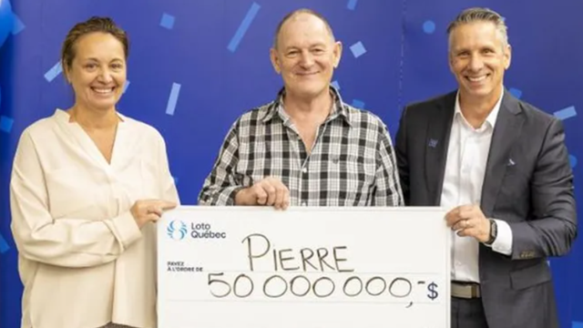 ▲▼60多歲司機皮埃爾（Pierre Richer）買樂透中了5000萬加幣（約新台幣11.5億元）。（圖／翻攝加拿大樂透公司）