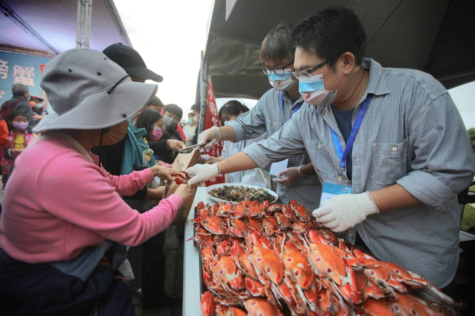 ▲新北淡水魚市萬里蟹 淨灘行動守護海洋。（圖／新北市漁業處提供）