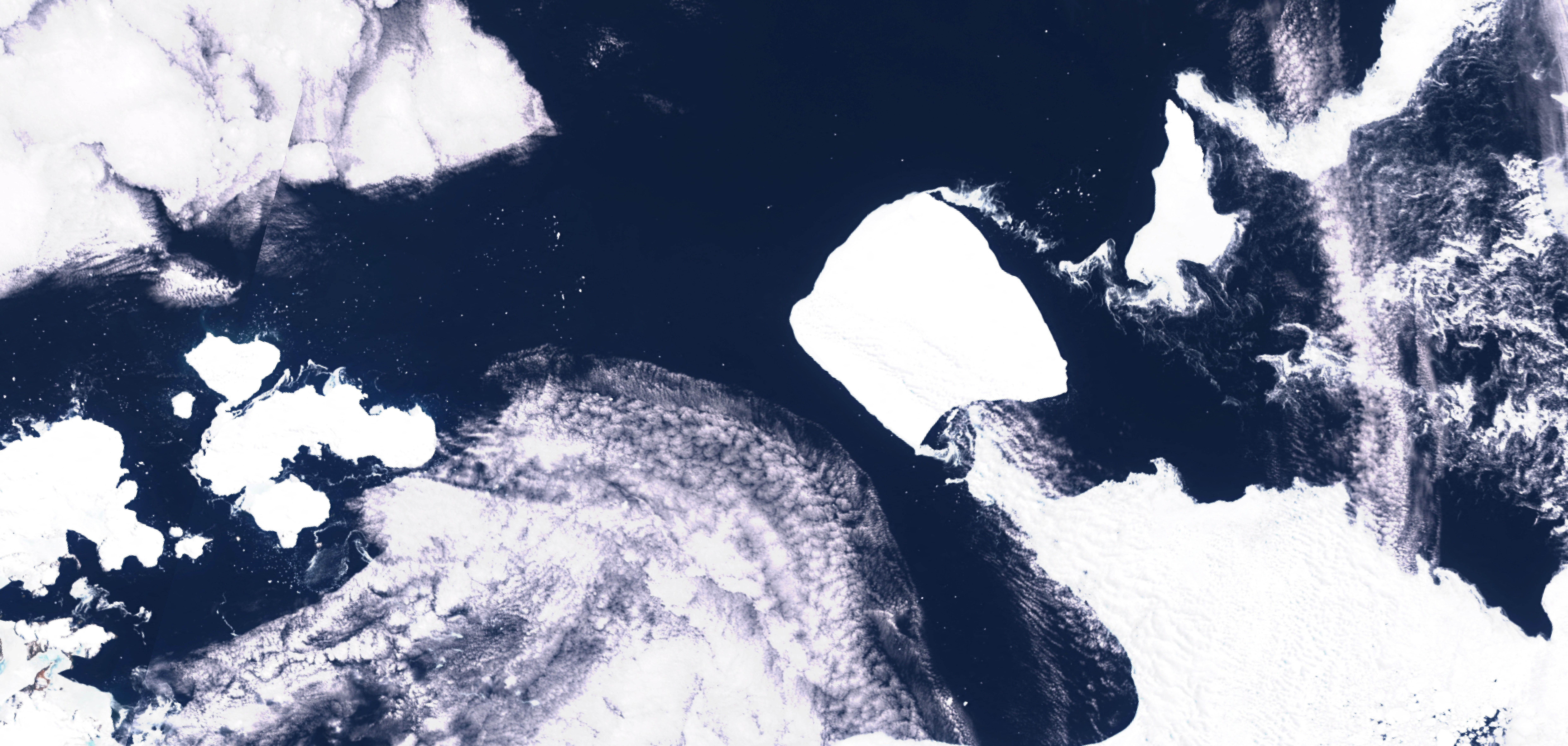 ▲▼15日冰山A23a的衛星圖像。（圖／路透）