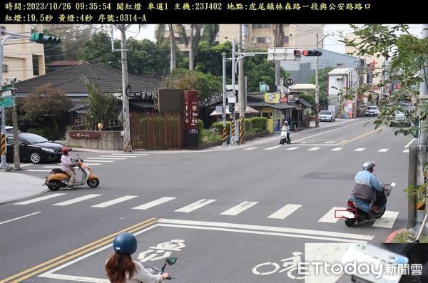 ▲雲林虎尾鎮林森路一段新增交通違規科技執法設備。（圖／記者蔡佩旻翻攝）