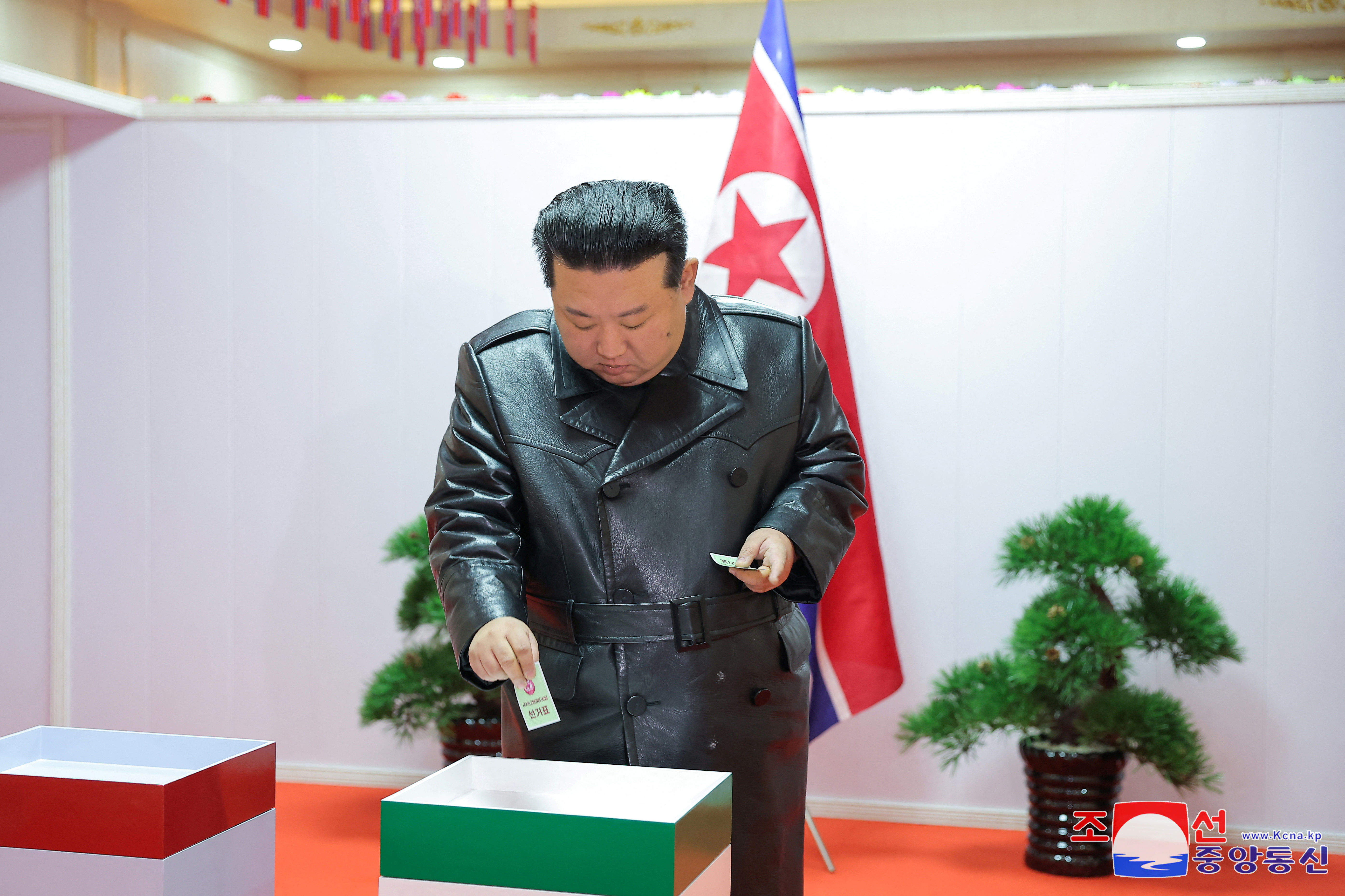 ▲北韓舉辦地方選舉，金正恩。（圖／路透）