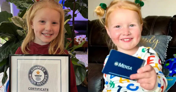 2歲的艾拉成為門薩協會最年輕會員，同時也刷新金氏世界紀錄。（圖／翻攝自金氏世界紀錄官網）