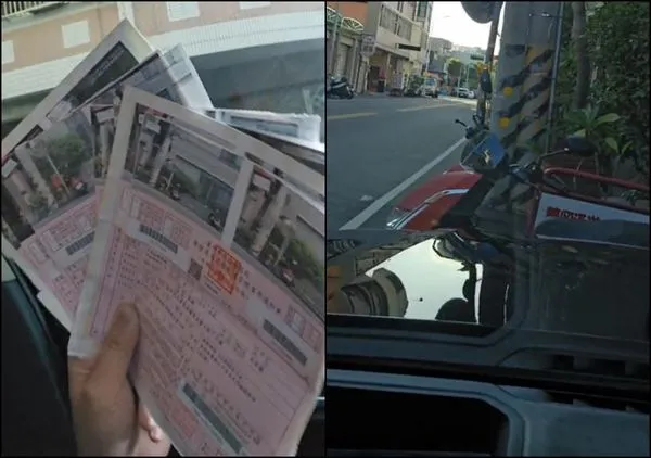 ▲▼機車停家門口被連續檢舉 台中市民怨連收12張紅單還扣照。（圖／翻攝自TikTok）