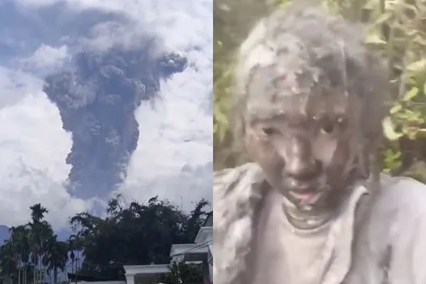 ▲▼印尼火山爆發70登山客受困 。（圖／翻攝自X）