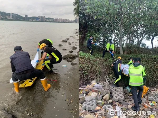 ▲▼ 新北淡水河驚見浮屍            。（圖／記者戴上容翻攝）