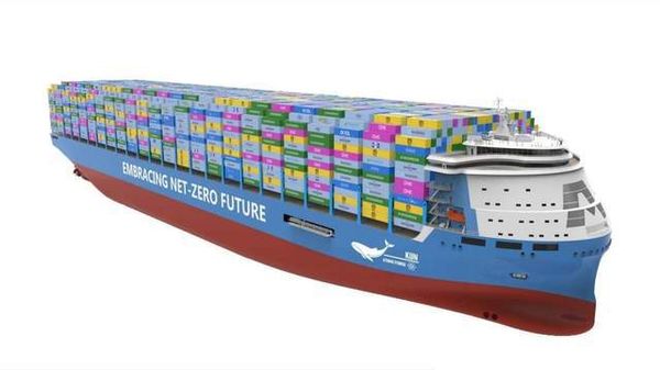 ▲江南造船公布的24000TEU級核動力集裝箱（貨櫃箱）船船型設計方案。（圖／翻攝網易新聞）
