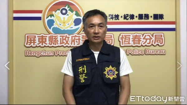 ▲恆春分局偵查隊長段榮金說明處理經過            。（圖／記者陳崑福翻攝）