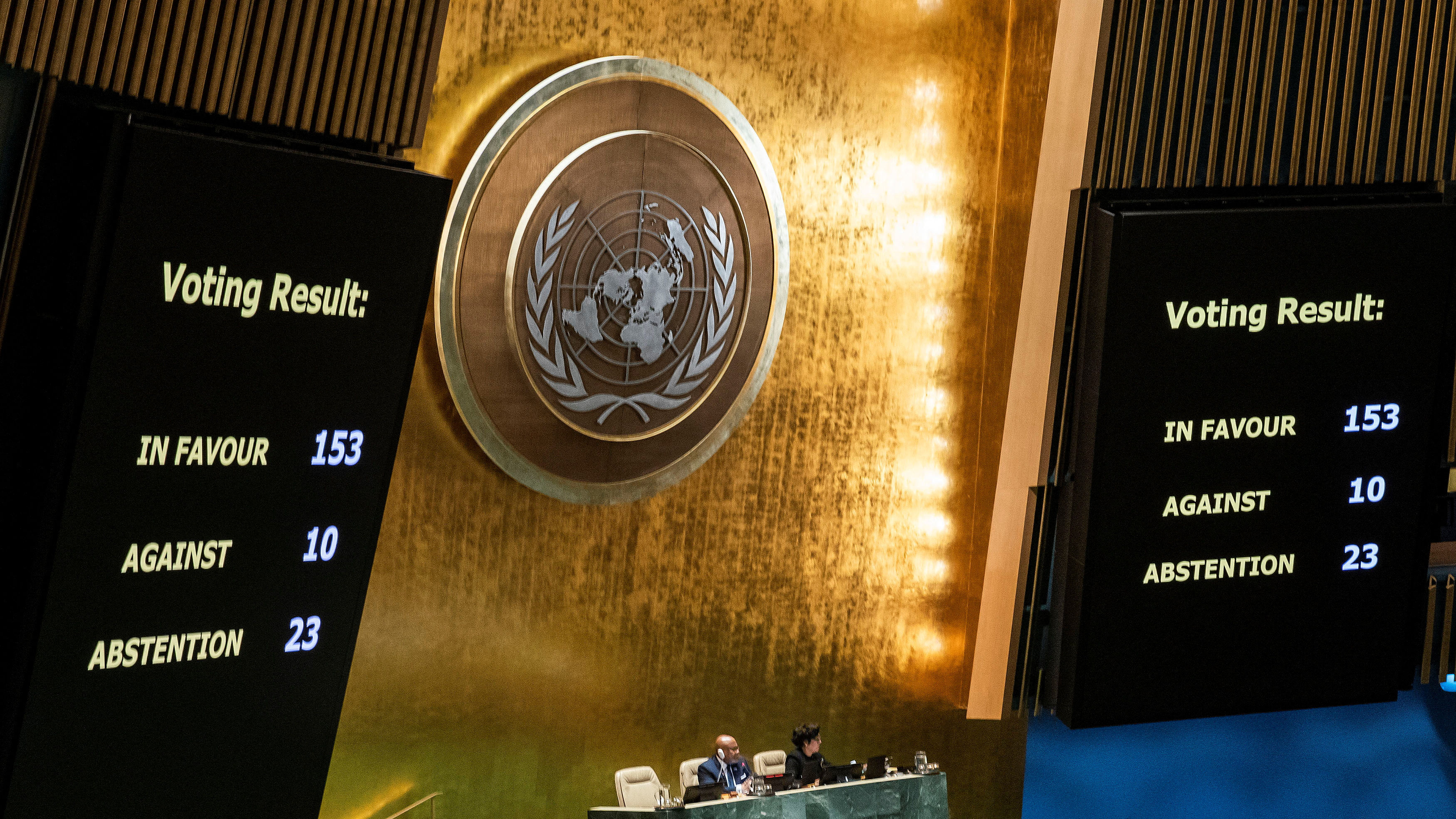▲聯合國大會表決通過，要求以色列立即停火。（圖／路透）