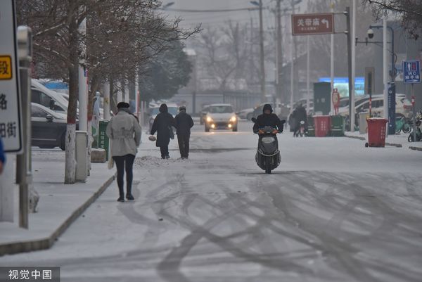 ▲▼大陸寒潮，山西降雪。（圖／CFP）