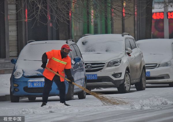 ▲▼大陸寒潮，山西降雪。（圖／CFP）