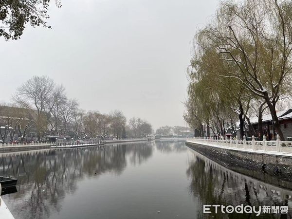 ▲▼ 什剎海、北京、下雪、2023年尾、燕京八景之一            。（圖／記者任以芳攝）