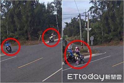 金門路口2機車互撞！　3人跌成一堆...擦挫傷緊急送醫