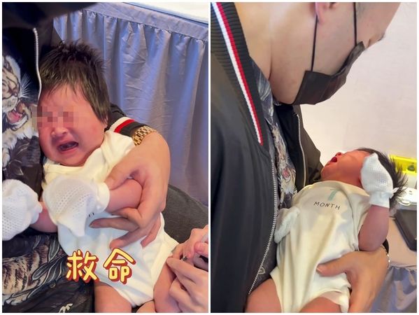 ▲余祥銓帶剛滿月的女兒去打疫苗。（圖／翻攝自Instagram／yuanbao1114）