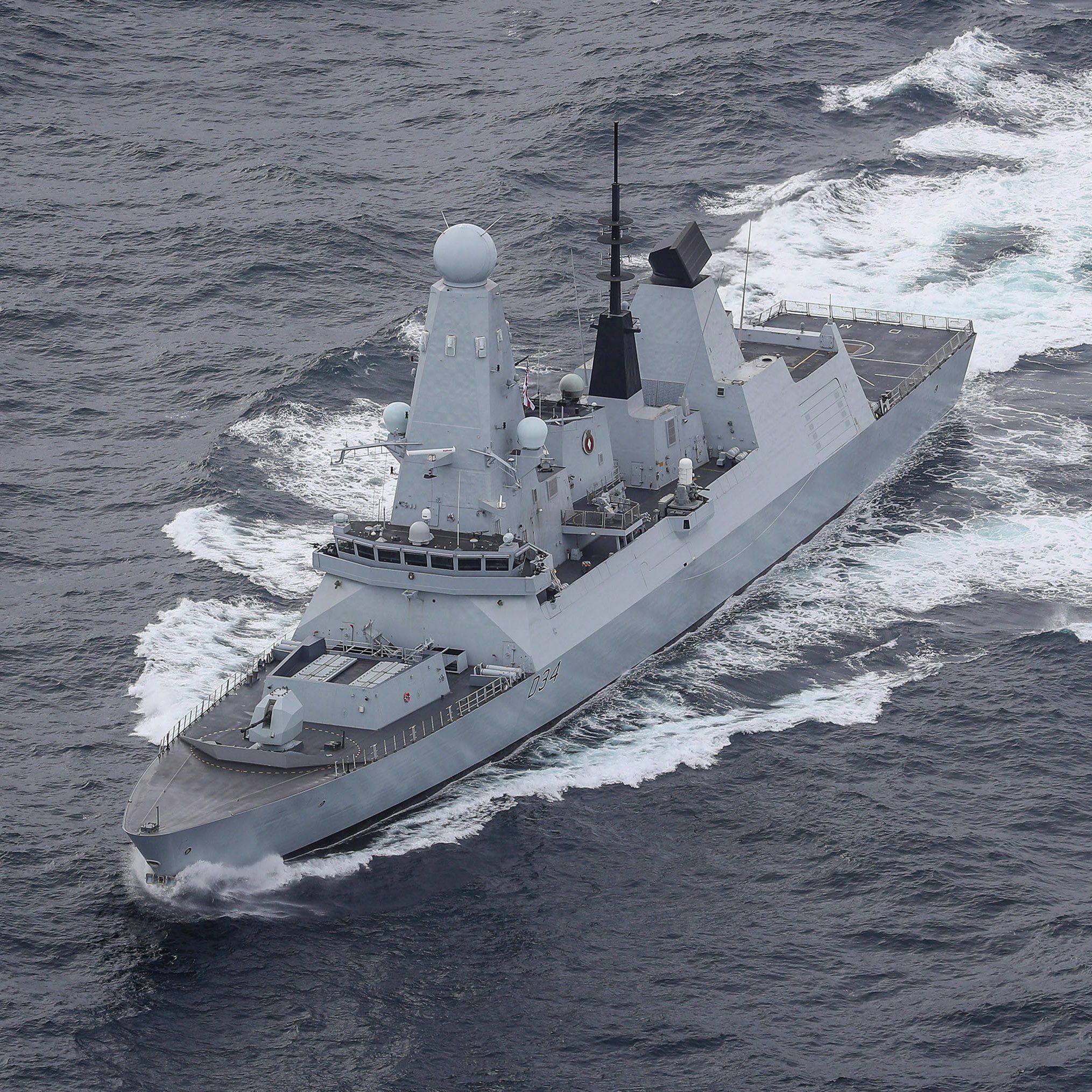 ▲英國防空驅逐艦「鑽石號」在紅海執行任務。（圖／翻攝X，下同）